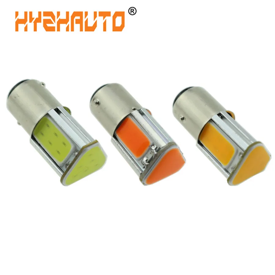HYZHAUTO 1 шт. 1157 светодиодный Bay15d P21/5 Вт COB Автомобильные стоп сигналы белый красный