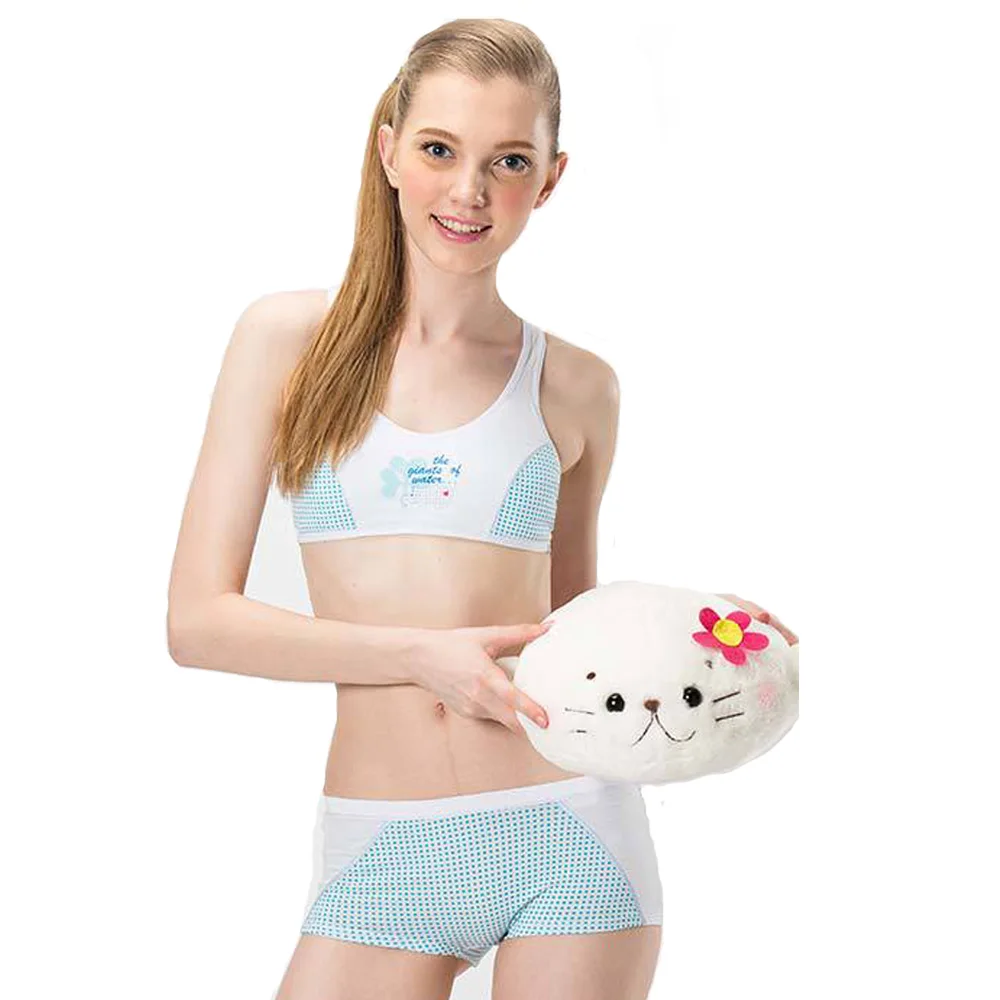 Funklouz Young Girls Cotton Bra Teen Student Sports Training Bra Teenage Girl Underwear