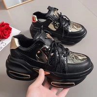 women sport sneakers female platform shoes woman black brand sneakers ladies lace up chunky sneakers zapatos de mujer trainers