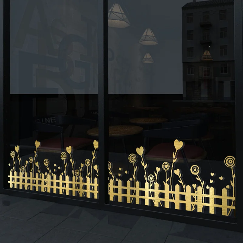 

Creative Window Glass Door Fence Wall Stickers for Kids Room Bedroom Living Room Decoration Self-adhesive Mural Home Decor