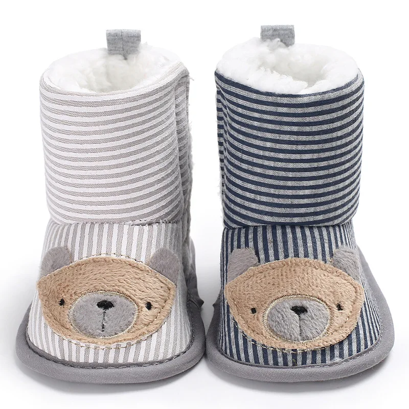 Симпатичные теплые ботинки для снежной погоды мягкая подошва новорожденных