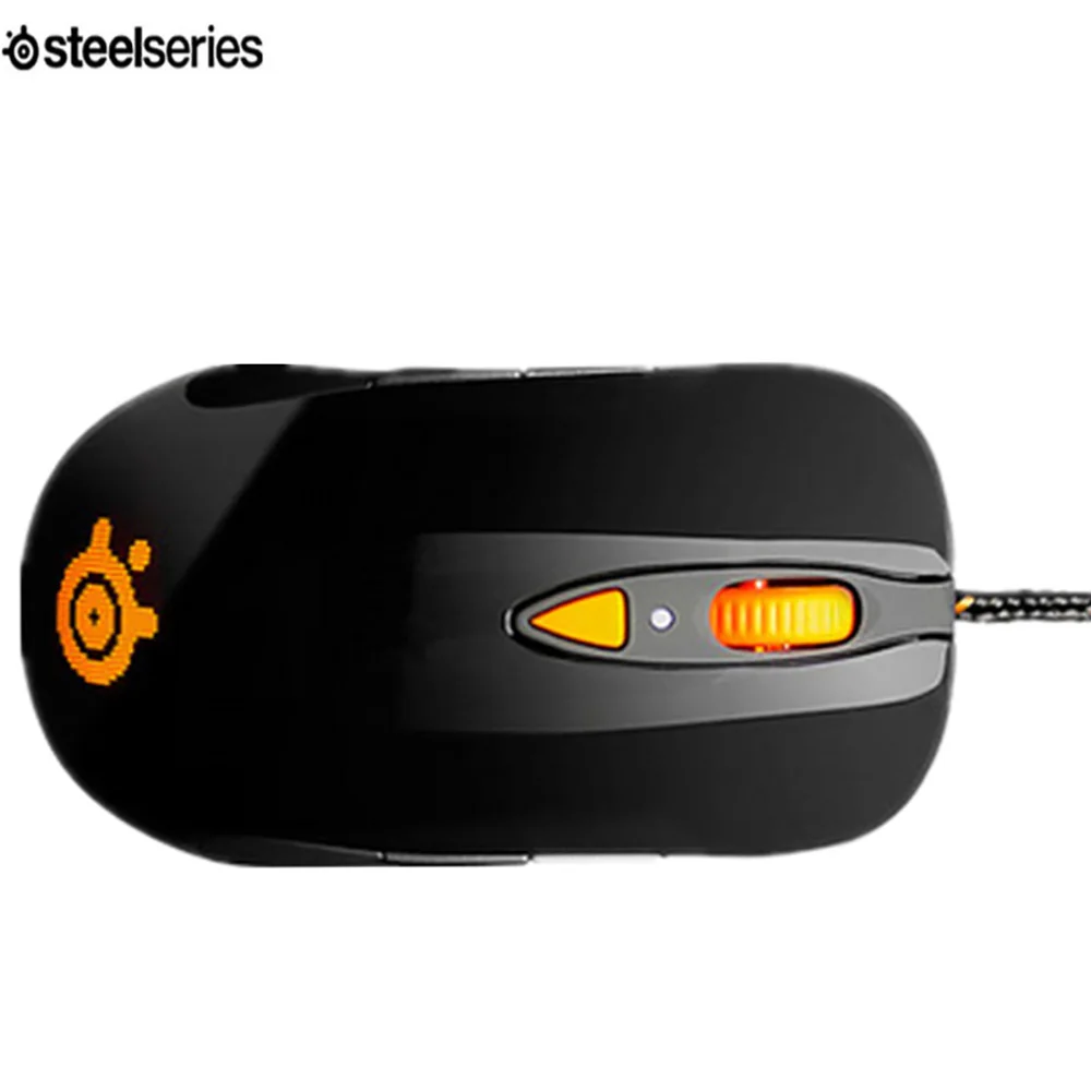 100% оригинальная Проводная игровая мышь Steelseries сэнсэй сырой HEAT ORANGE EDITION лазерная с