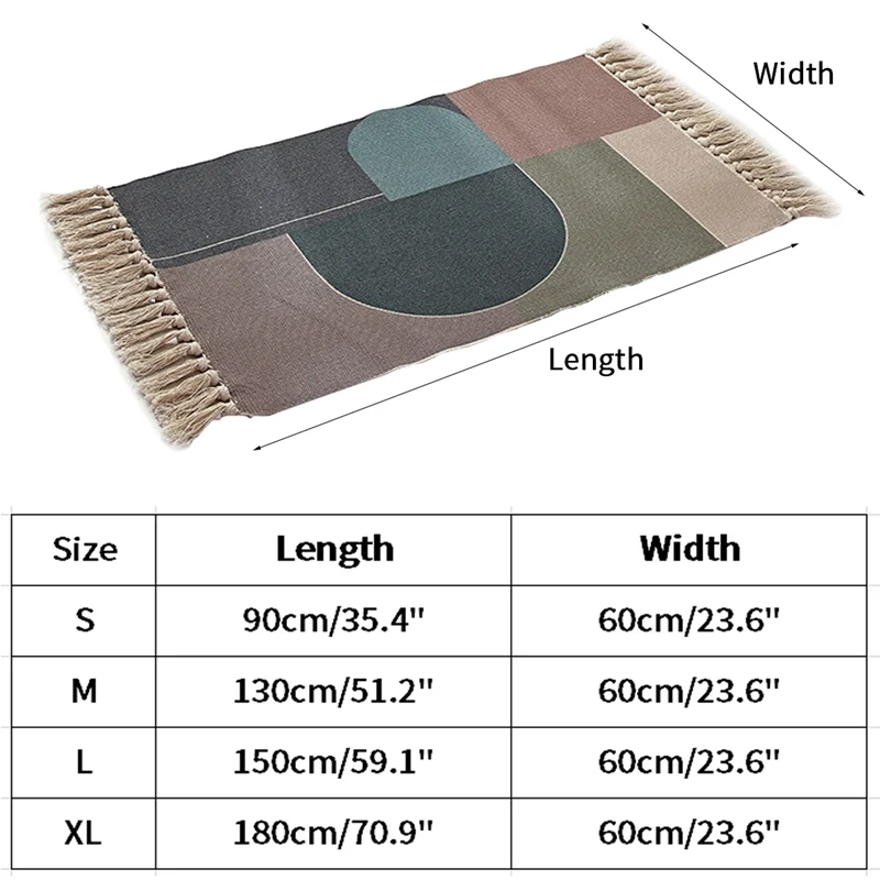 Скандинавский стиль напольный ковер для гостиной хлопок лен гобелен моющиеся