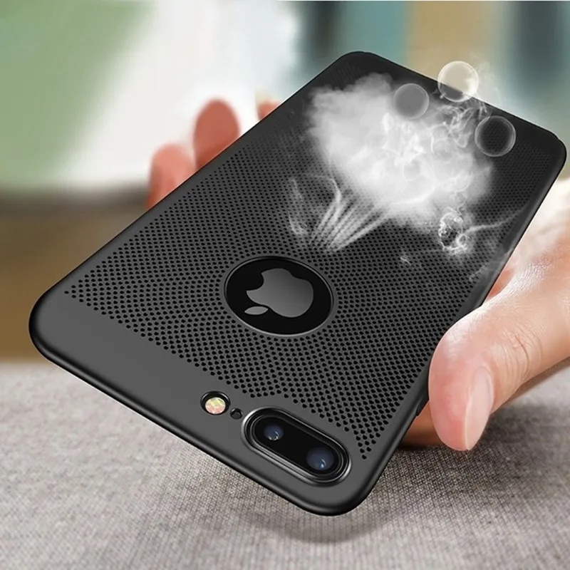 Роскошный Ультратонкий чехол для телефона iPhone 6 6S 7 8 Plus сетчатый Матовый Жесткий с