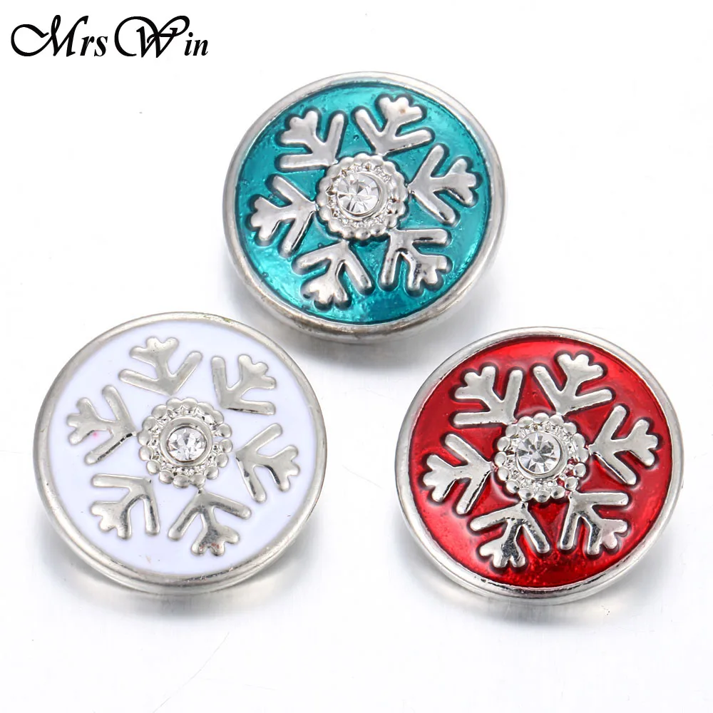 6pcs/lot Christmas Snap Jewelry Snowman Deer Snowflake 18mm metal Buttons Fit Leather Bracelet necklace | Украшения и аксессуары