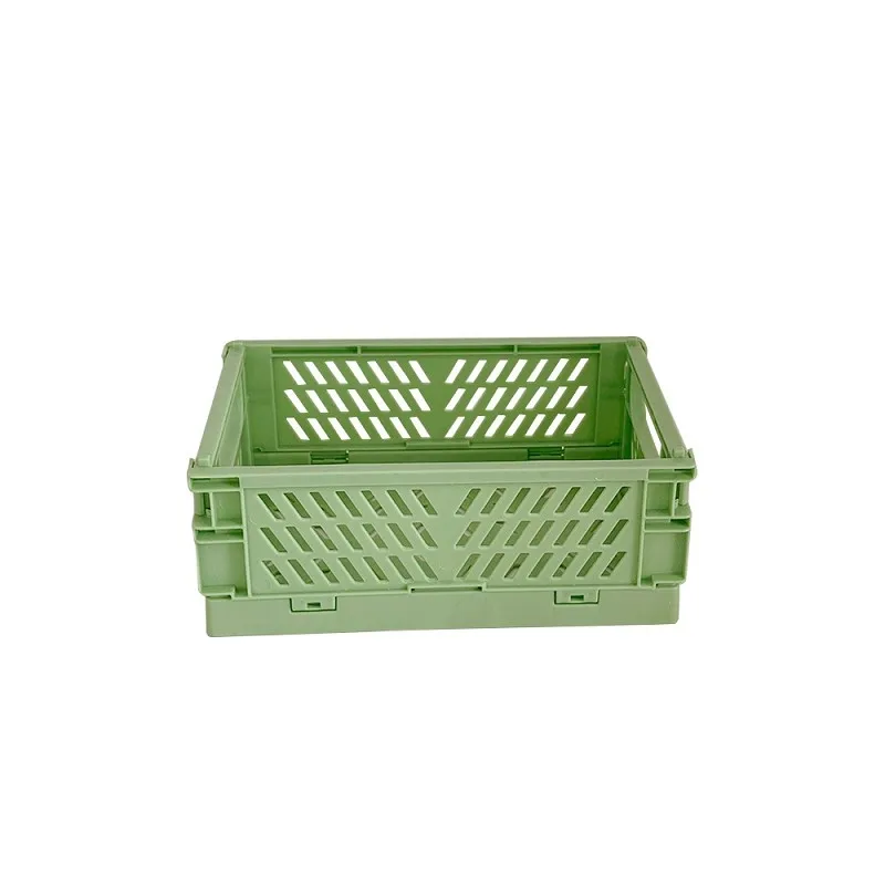 

Mini Folding Plastic Storage Box Collapsible Storage Container Desktop Cosmetic Storage Basket Home Office Organizer Box