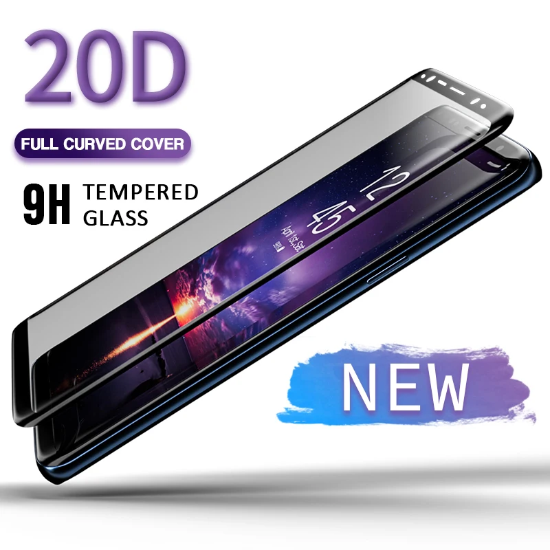 20D изогнутое полное Защитное стекло для samsung Galaxy S9 S8 S7 S6 Edge Plus Защитная пленка
