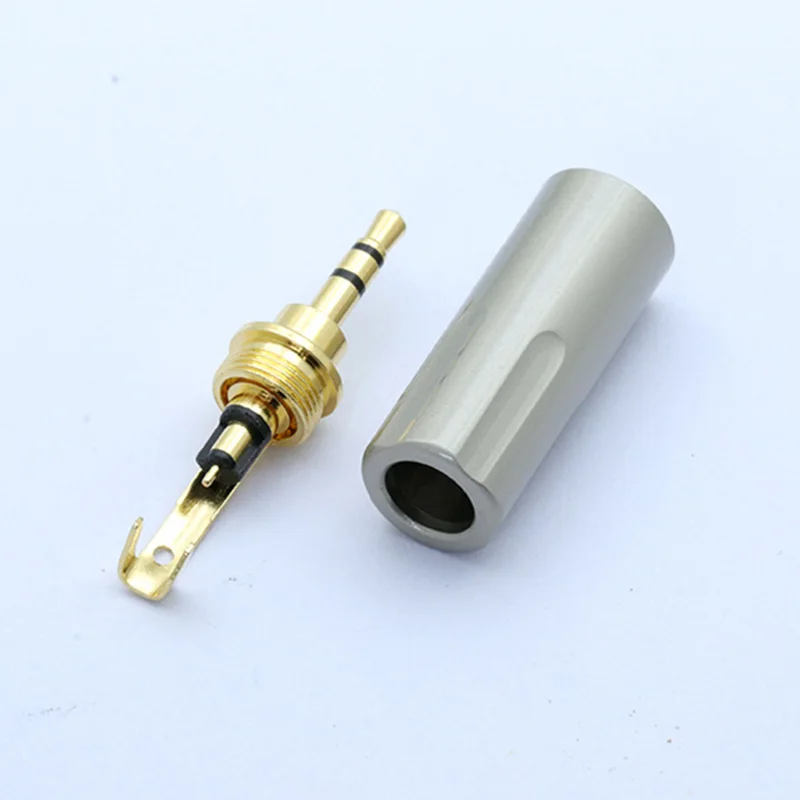 

10pcs New Copper Wire connector Jack 2.5mm 3 Pole Stereo Male Plug Adapter Solder Connector fit for 6mm cable