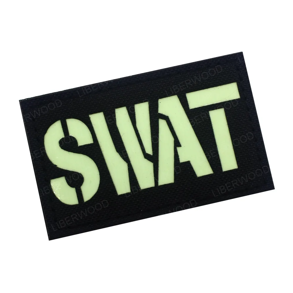 Нашивки под заказ полиции SWAT светится в темноте ИК значок армейская тактическая