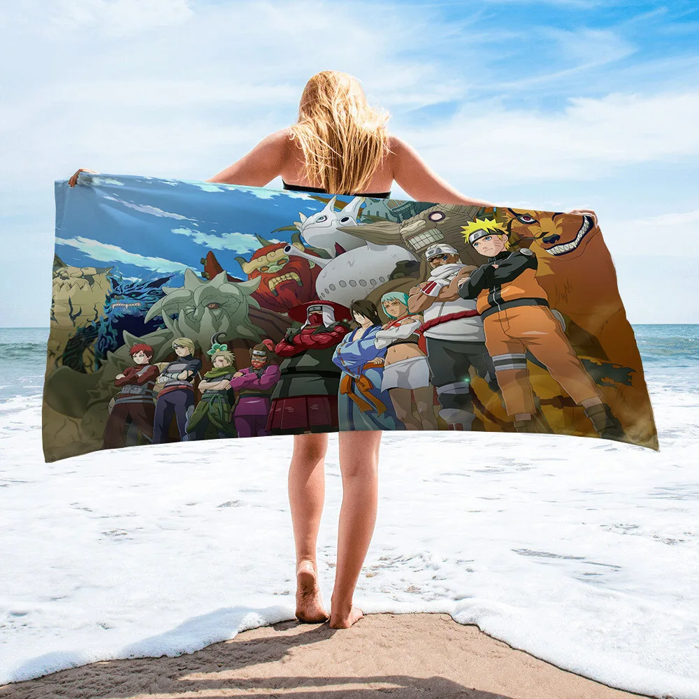 

Indecor Ninja Uzumaki Kakashi Narutoes Quick Dry Beach Towel Microfiber Face Washcloth Washrag Swimming Surfing Bath Towels