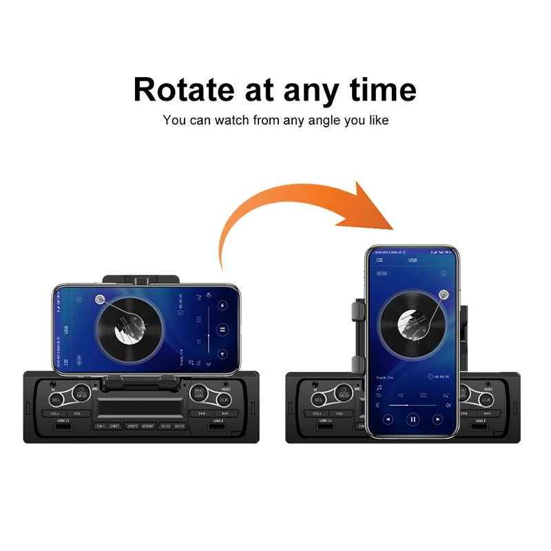 

NEW-1Din Car Radio 50WX4 ISO Port AUX-IN MP3 FM/USB Autoradio Bluetooth Car Stereo MP3 Player Phone Holder for Car Audio