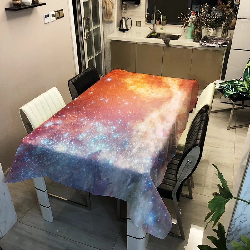 

Household starry sky printing washable decorative household waterproof tablecloth