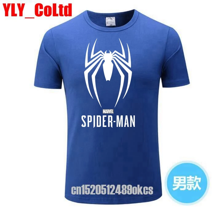 Бренд Marvel Человек паук видеоигра игровые мужские футболки крутая Мужская