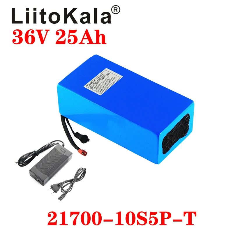 Аккумулятор для электрического велосипеда LiitoKala 36 В 25 Ач 21700 10S5P 1000 Вт|Батарея