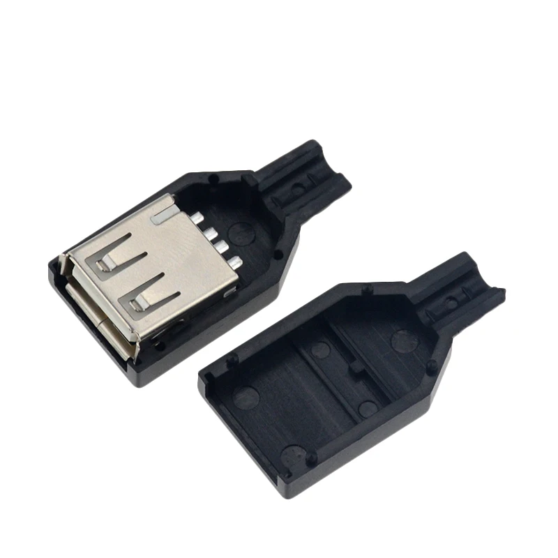 10 шт. 4-контактный разъем USB типа A с черной пластиковой крышкой | Обустройство дома