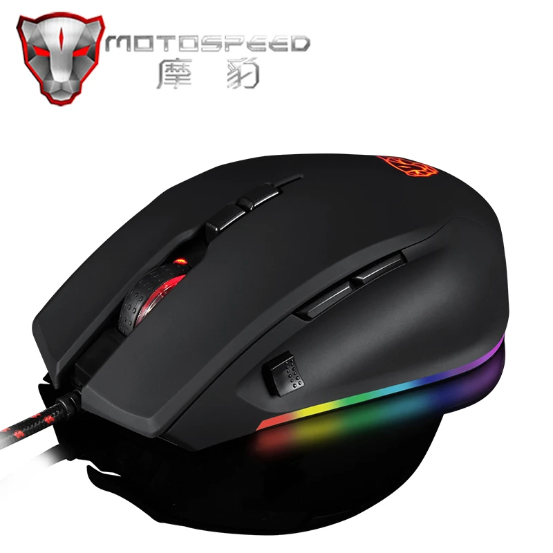 Motospeed V80 RGB игровая мышь PMW3325 5000 DPI USB Wried оптическая светодиодный с подсветкой