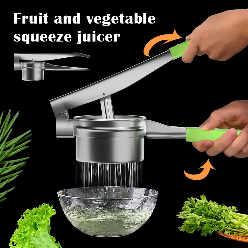 

Stainless Steel Manual Juicer Pomegranate Lemon Juice Squeezer Hand Pressure Lemon Sugar Cane Juice Kitchen Fruit Vegetable Tool
