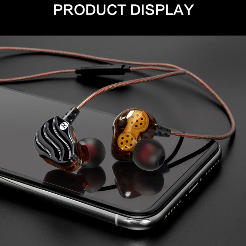 QKZ KD4 наушники сабвуфер мобильный телефон музыка MP3 двухкомпонентные сабвуферные