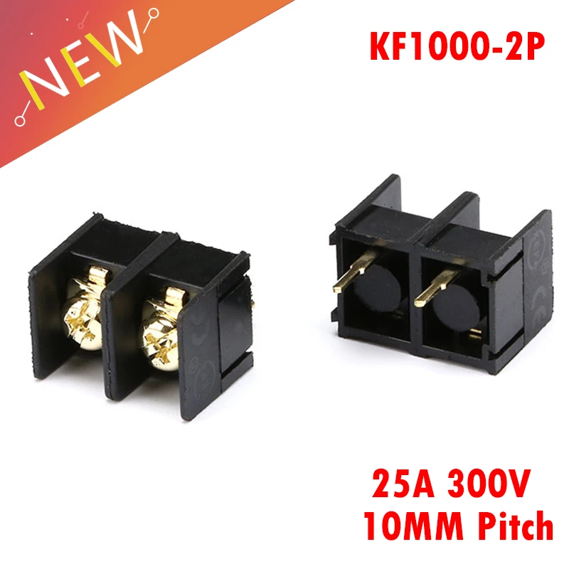 10 шт./лот KF1000 2P PCB винтовая Клеммная колодка коннектор шаг мм 2PIN PIN 2P|Терминалы| |