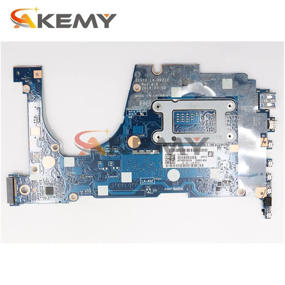 for lenovo yoga 2 13 laptop motherboard zivy0 la a921p with i5 cpu 8gb ram 5b20g19207 5b20g55972 100 fully tested free global shipping