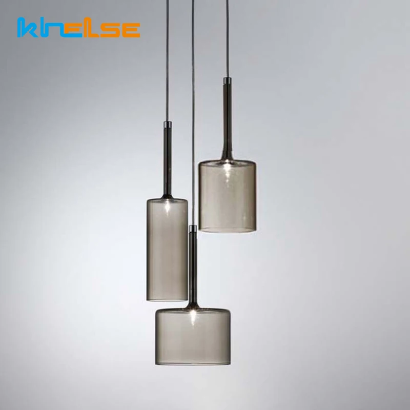 Современный светодиодный подвесной светильник для кухни из прозрачного стекла