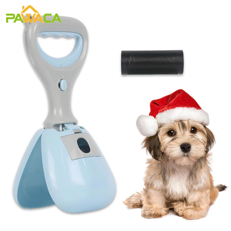 

2 in 1 Portable Pet Pooper Scooper With Handle Dog Poop Shovel Waste Bag Dispenser Travel Poop Collector Outdoor Cleaning Tools