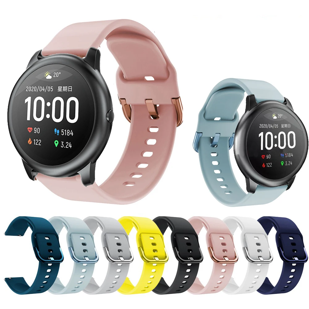 Браслет для часов 22 мм Xiaomi haylou Солнечный ls05 smart watch мягкий силиконовый сменные