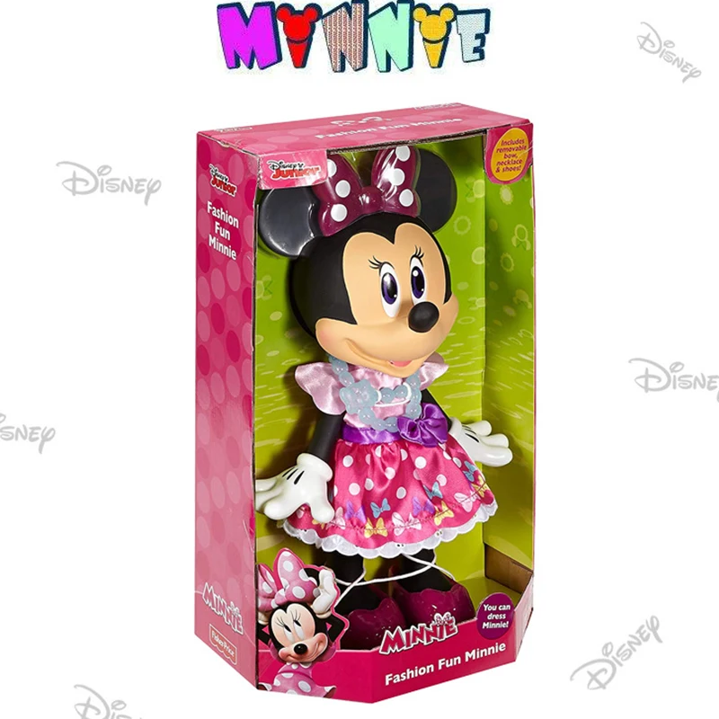 Disney натуральная Минни фигурку Модель Коллекция украшений аниме плюшевая кукла