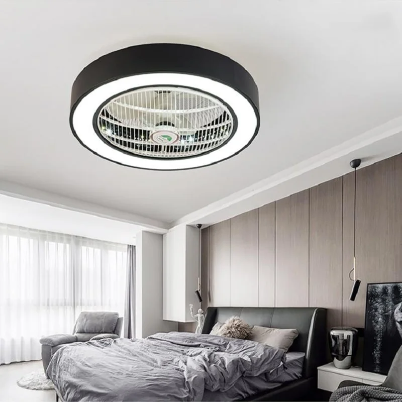 Современный минималистичный светодиодный потолочный вентилятор люстра со