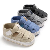 new 2020 baby boy sandals canvas cotton cotten flat soft anti slip sole light weight toddler crib shoes newborn infant boys