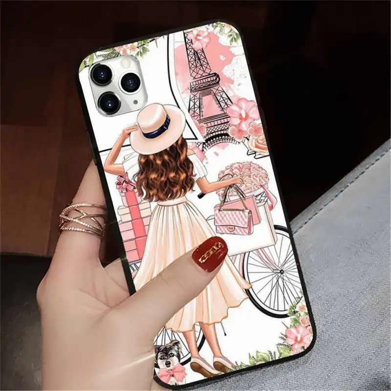 

Eiffel Tower pattern cover coque Phone Case for iPhone 11 12 pro XS MAX 8 7 6 6S Plus X 5S SE 2020 XR
