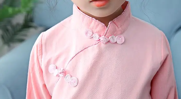 Традиционное китайское платье Ципао с вышивкой для девочек | Тематическая одежда