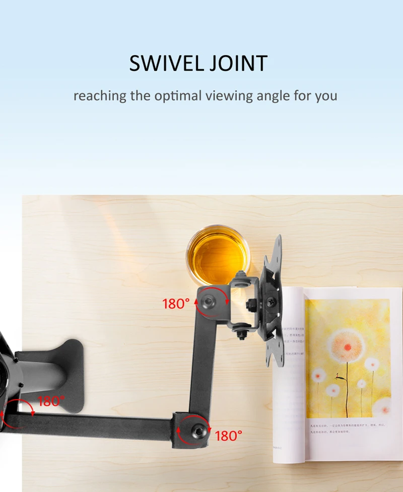 NEW 400mm B902-240 Desktop Stand Full Motion 360 Degree steel Dual Monitor Holder 10"-27" clamp base Mount Arm Load 15kg |