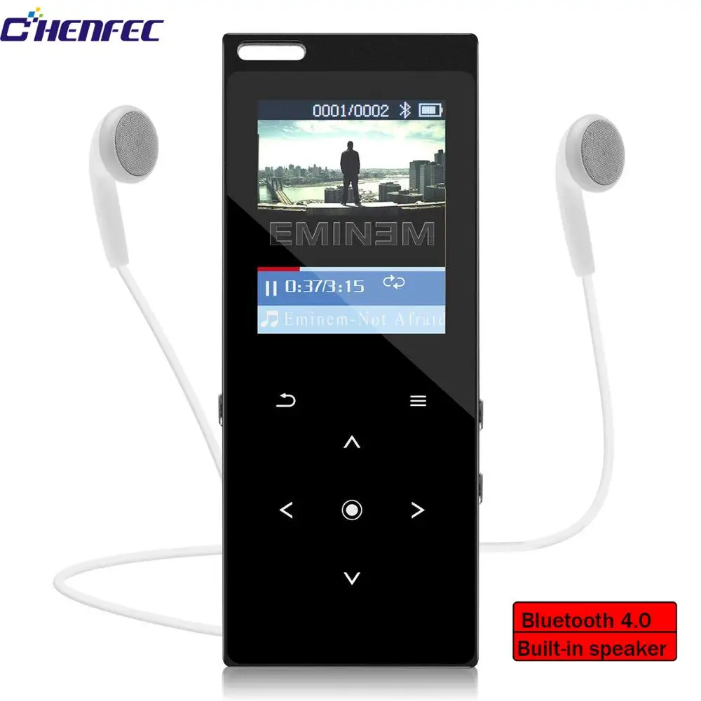 C12-MP3-Black BENJIE S8 MP3 музыкальный плеер последняя версия Bluetooth MP3 PlayerTouch Кнопка без потерь звук Поддержка FM радио SD карта - Цвет: C12-MP3-Black