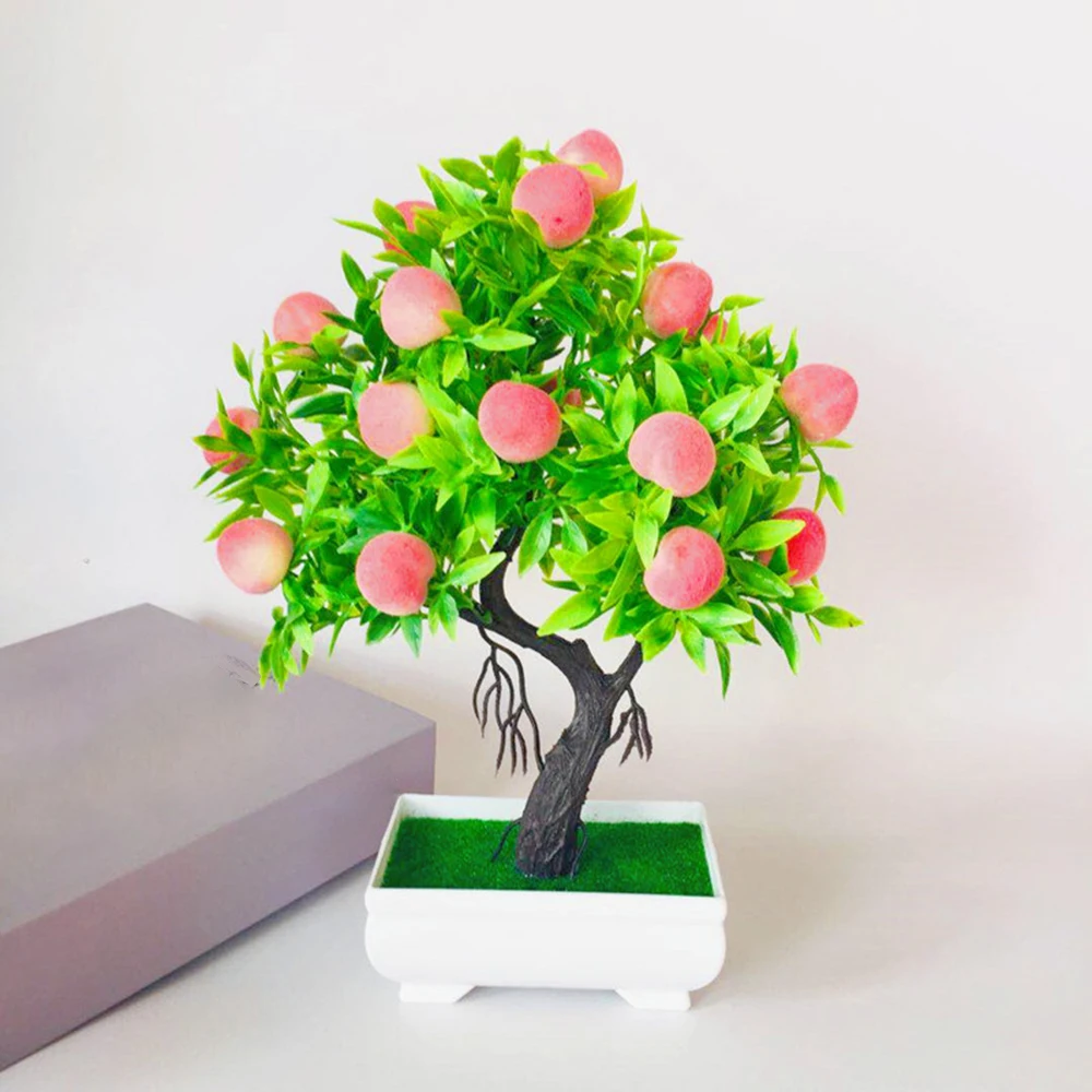 Indoor Outdoor Artificial Flower Simulation Potted Plants Garden Home Decor Tree Pot Fake Flowers Ornaments For Ho | Дом и сад