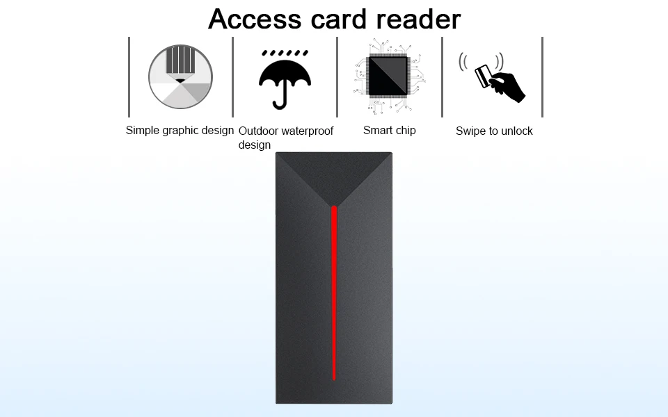 RFID считыватель 125 кГц/13,56 МГц длинный диапазон контроля доступа кард-ридер близость карты Wiegand 26/34 IP68 Водонепроницаемый маленький IC ридер