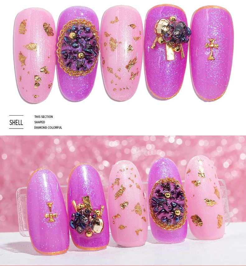 

Nail Micro-Drill Tip-Bottomed Elf Bead Nail Art DIY Colorful Glass Bead Accessories Crystal Sand Micro-Drill Nail Decorations