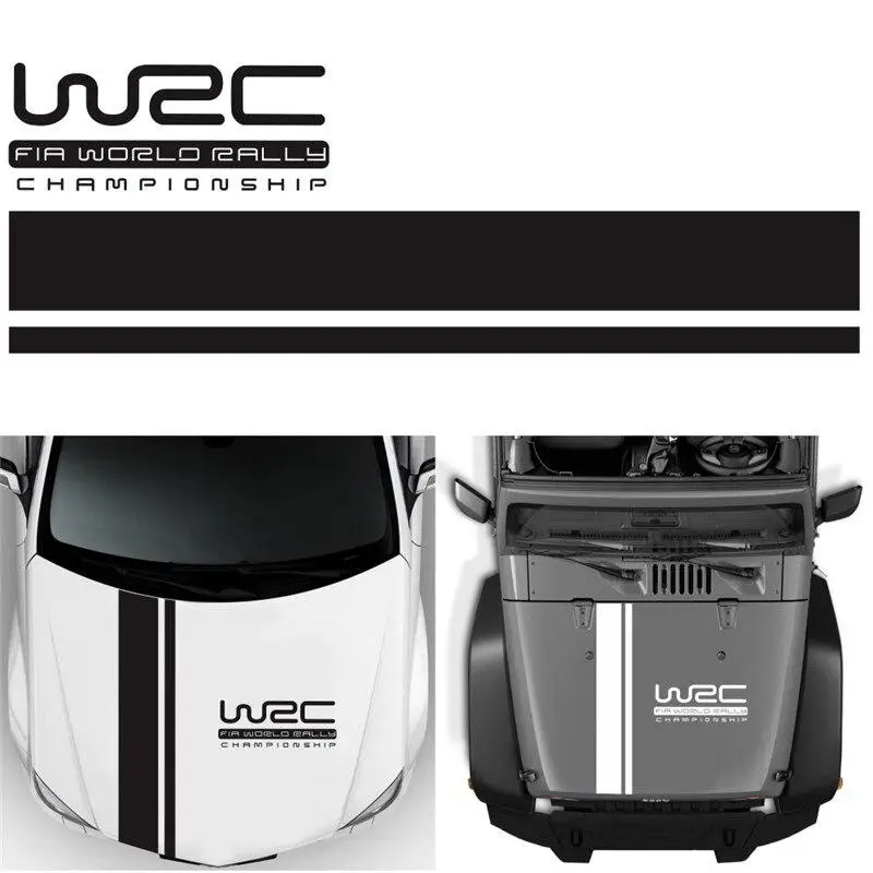 Автомобильные чехлы полосатые наклейки WRC ПВХ виниловые гоночные спортивные