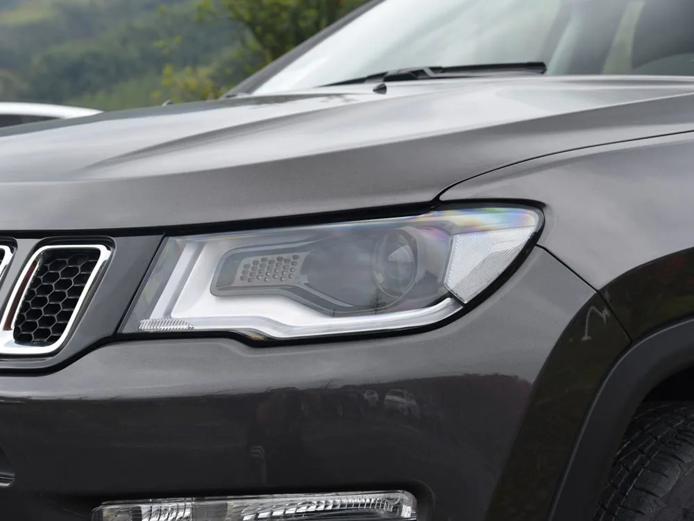 Для Jeep Compass фары автомобиля прозрачный объектив Автомобильный брелок крышка - Цвет: Driver Side