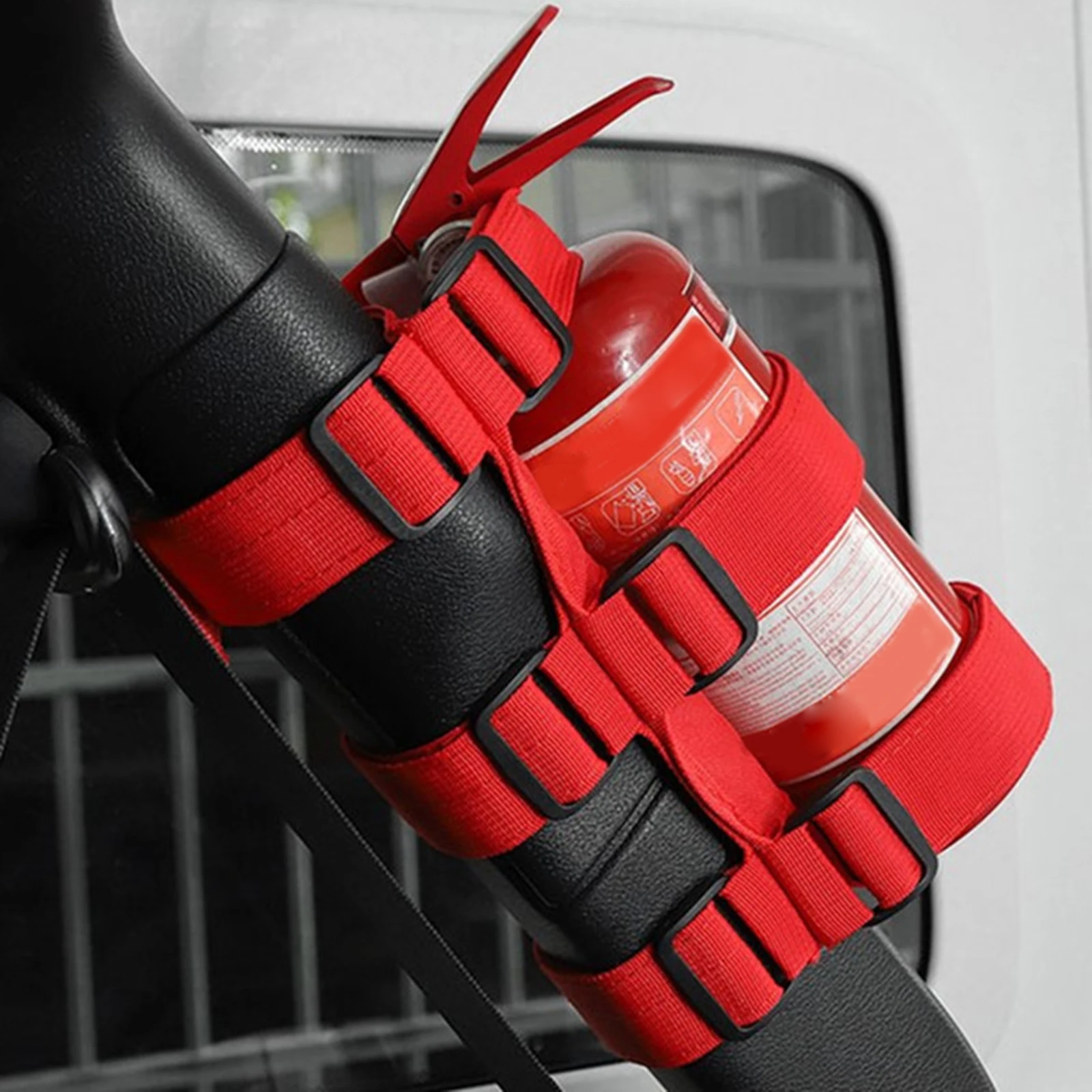 

Adjustable Roll Bar Fire Extinguisher Holder Strap Fit for Wrangler
