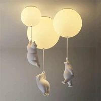 modern cartoon bear ceiling lights warmth ceiling lamps for home kids rooms bedroom lamp living room decor led light fixtures