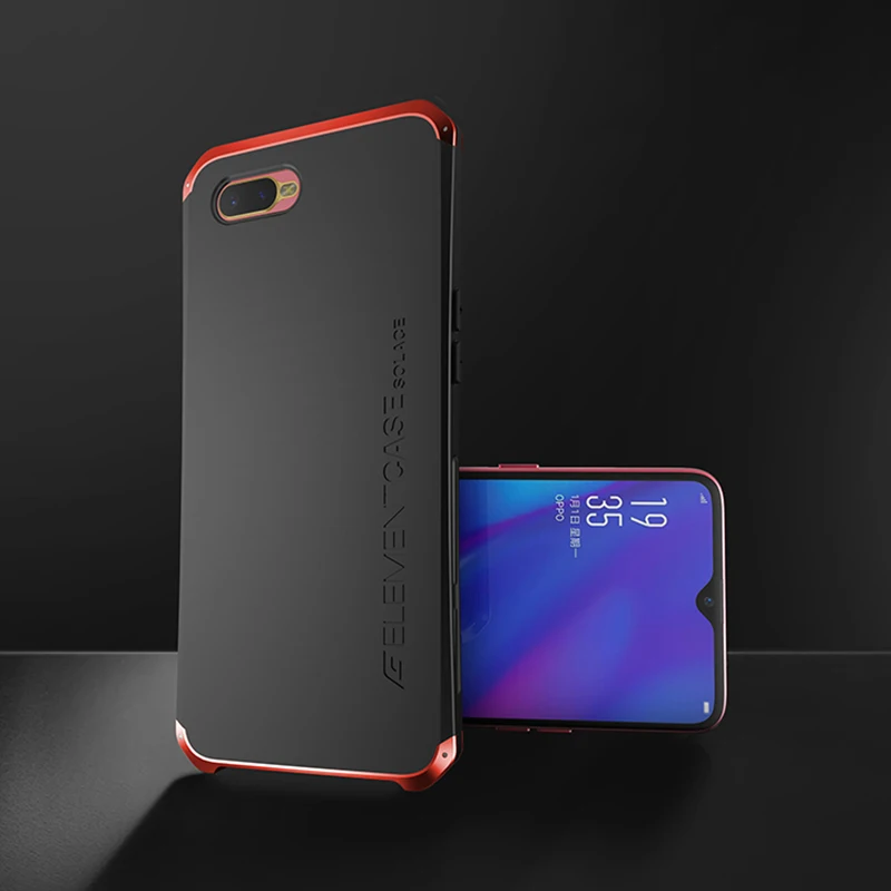 Textured Anti-fall Metal Frame Plastic Back Plate For OPPO K1 Aluminum Alloy R15X Bumper Case r15X Cover With Gift | Мобильные