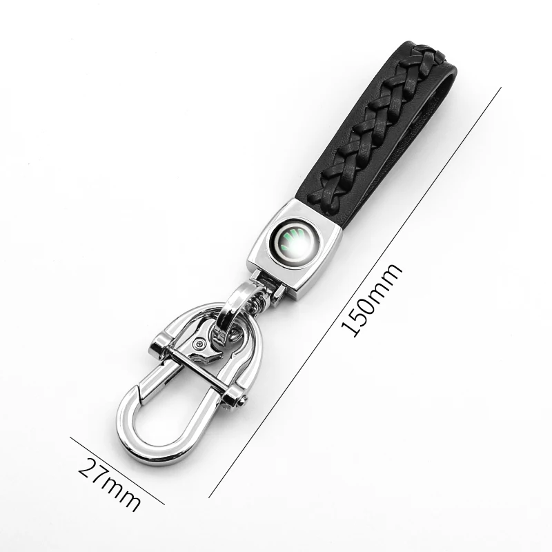 

Car logo keychain leather metal key ring fashionable for Citigo Fabia SCALA Octavia Rapid Superb KAMIQ Kodiaq Favorit