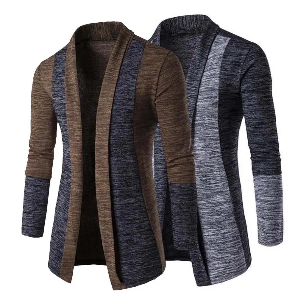 

Длинный Простой свитер контрастных цветов с длинным рукавом, пальто, Быстросохнущий свитер с длинным рукавом для дома