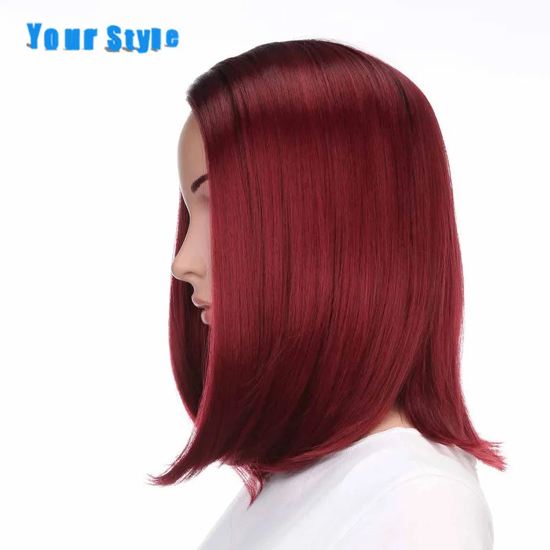 Парики с прямыми короткими волосами в стиле Боб для африканских женщин