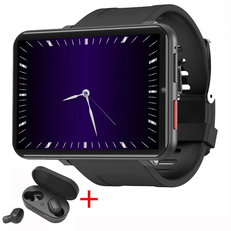 LEMT 4G Смарт-часы Android 7,1 3 ГБ+ 32 ГБ 2,86 дюйма экран Поддержка sim-карты gps WiFi 2700 мАч большой аккумулятор для умных часов для мужчин и женщин - Цвет: black