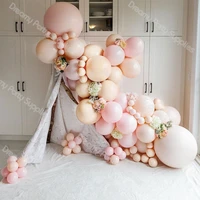102pcs balloons garland doubled cream light pink white balloon arch kit baby shower globos birthday wedding party decor supplies