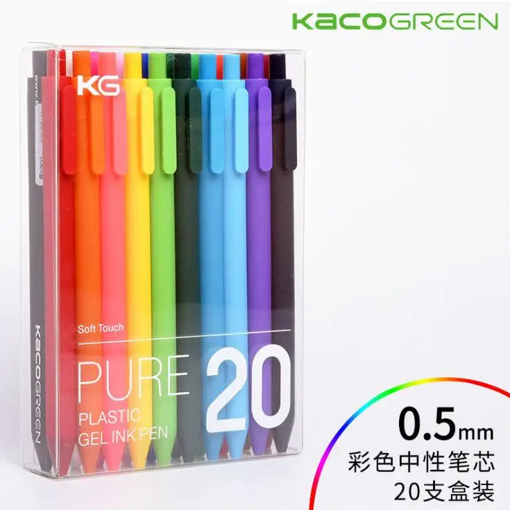 Xiao mi pen mi jia ручка ABS mi Sign ручка 0,5 мм ручки для подписи PREMEC гладкая швейцарская заправка mi Kuni японские чернила красочные чернила - Цвет: Colorful pen 20pcs