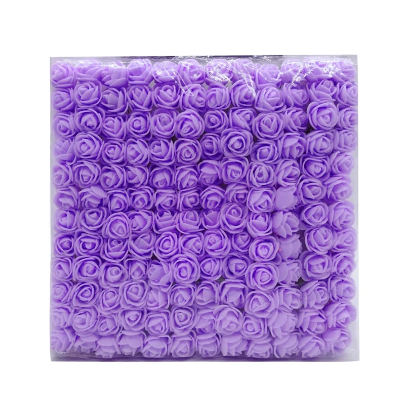 

54DA Mini Realistic Rose Flower Set Colorful DIY Foam Flower Home Decoration Artificial Crafts for House Wall Wedding Decor