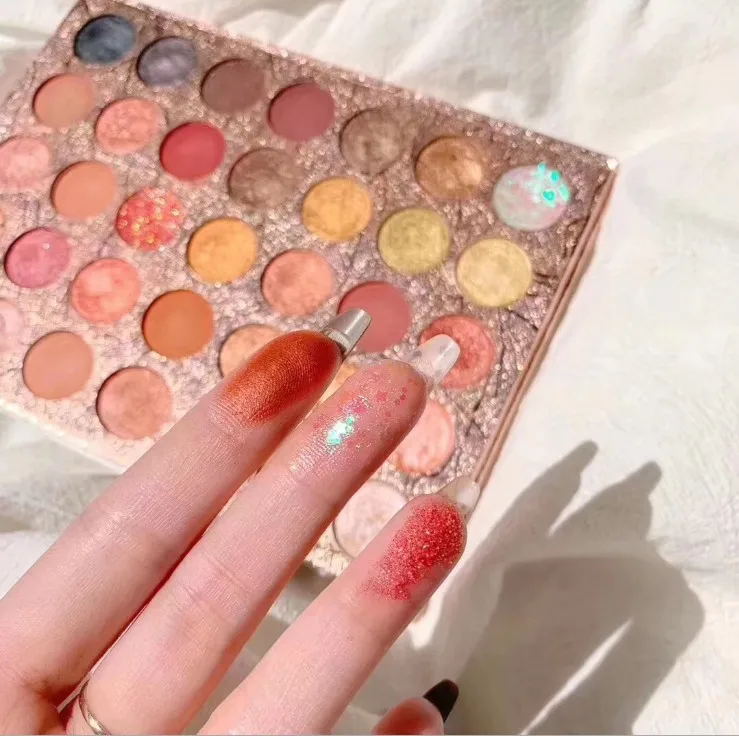 DIKALU COCO VENUS матовые тени для век power Palette Блеск хайлайтер Shimmer Make up Пигмент Тени для век Палитра 35 цветов